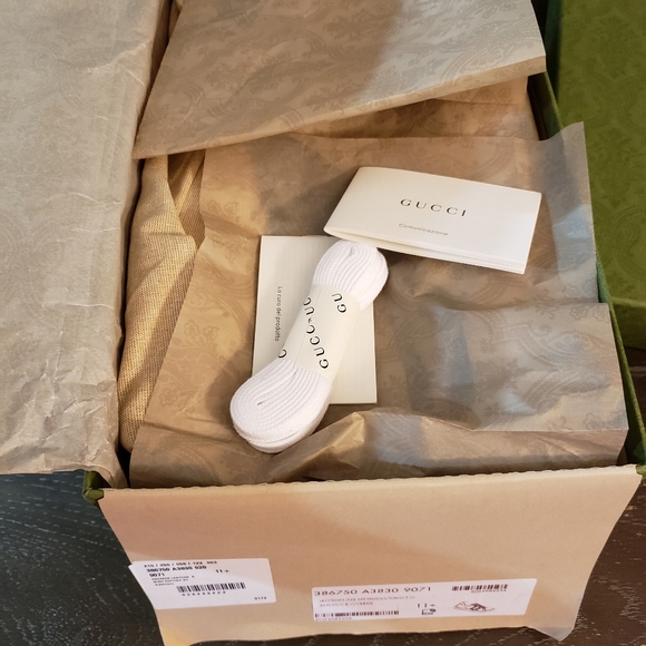 **SOLD **SOLDGucci Mens White Ace Shoes Gucci size 11.5 *READ DETAILS* Authentic - Picture 11 of 16